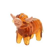 Objets D'Art Glass Figurine - Highland Cow