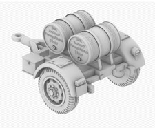 3D Printed 1/72 German Army fuel tank transport trailer Unpainted