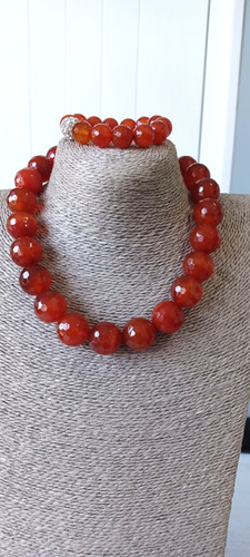 Carnelian faceted bead - carnelian,