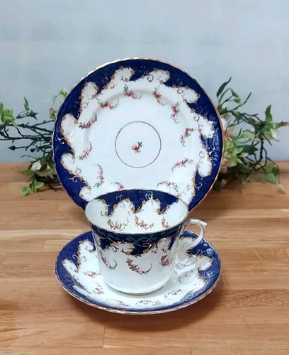 Vintage bone china floral pink - china,