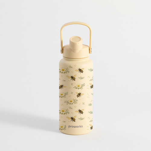Water bottle with straw - 1l,