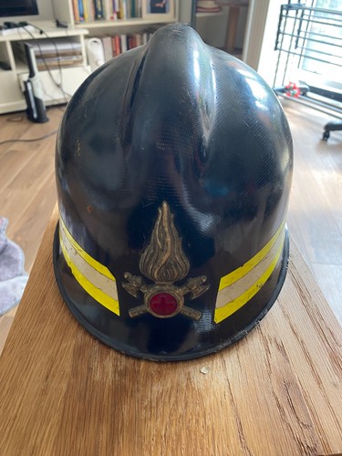 Vintage italian fireman helmet - vintage,