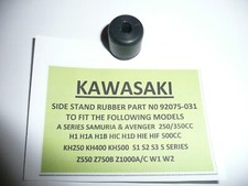 KAWASAKI KH400A3/4 400CC TRIPLE MODEL'S SIDE STAND RUBBER PART NUMBER 92075-031