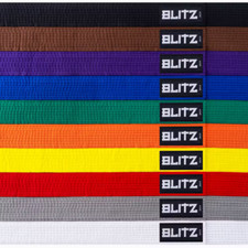 Blitz Plain Coloured Rank Belt Karate Judo Rank Colour Belt