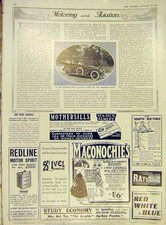 Original Old Antique Print Napier Motor-Car Brighton Advert 1916 20th Century