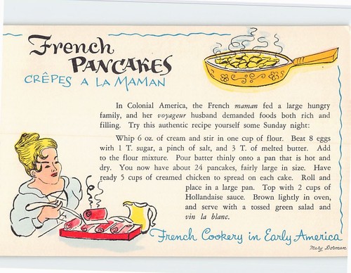 Postcard french pancakes - postcard,