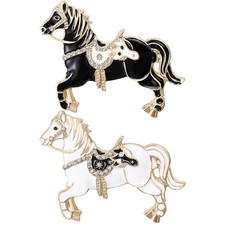 Horse Brooch Rhinestone