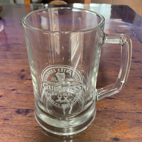 Guinness glass tankard - glass, heavy