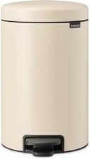 Brabantia NewIcon Pedal Bin 12L Medium Waste Bin Soft Beige Closing Lid DENTED