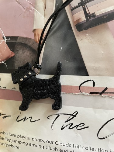 Radley black leather dog tag - leather,