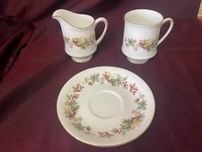 ROYAL STANDARD LYNDALE BONE CHINA Individual Coffee Set Pieces Cups Saucers, Jug
