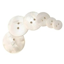 Mother of Pearl Shell 2 hole Sewing Knitting Buttons Ivory Many sizes  10 pcs