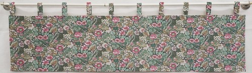 Rose garden tab top valances - rose,