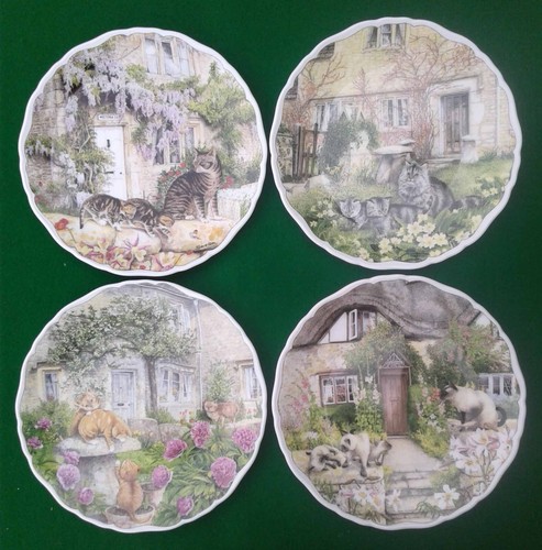 Royal albert cats and cottages - cats,