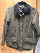 Women's Barbour Liberty Beadnell Brown Wax Jacket Coat  12 