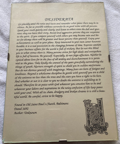 Desiderata inspirational quote - desiderata,