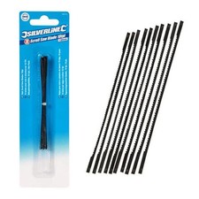 10x Silverline Scroll Saw Blades – 130mm Pin End 10TPI Carbon Steel