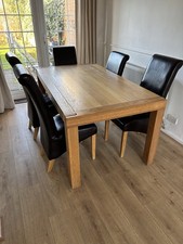Solid Oak Dining Table and 4
