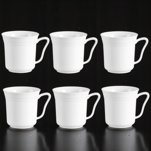 White ceramic coffee mugs - ceramic,