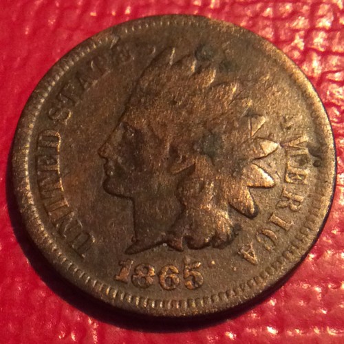 1865 indian head - head, slightly