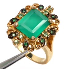 925 Silver 10 x 12 MM. Green