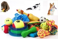 Assorted Dog Puppy Pet Toy Rope Chew Squeaky Fetch Training Play Bundle 10/15/20