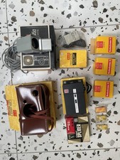 Kodak Super 8 M12 Instamatic Bundle, Camera, Case, Films, Splicer, Lamp