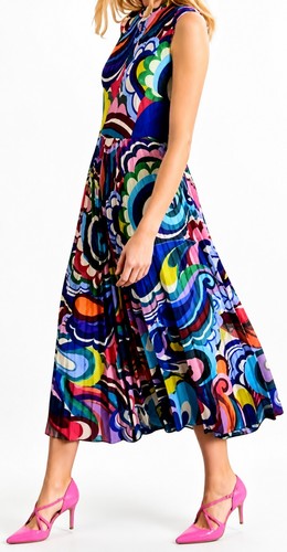 Boden patterned pleated maxi - pleated,