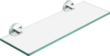 KES Bathroom Glass Shelf 41CM Shower Brushed Floating Shelf with Stainless Steel