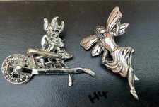 Vintage Signed Hollywood Cornish Pixie brooch & unsigned Fairy Brooch GC