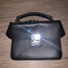 Aldo Top Handle Black Faux Leather Handbag