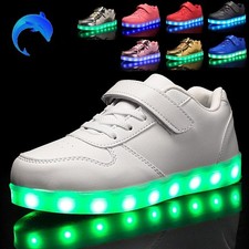 Girls Boys USB Light Up Shoes