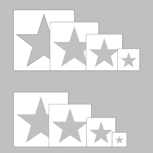 Star painting stencil set - star,