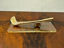 Vintage Brass Golf Club Note