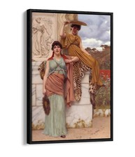 JOHN WILLIAM GODWARD, WAITING FOR THE PROCESSION -FLOAT EFFECT CANVAS ART PRINT