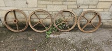Vintage Cast Iron Wheels X 4