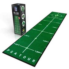 PGA Tour 8ft Deluxe Golf Putting Mat Indoor Training Full Size Hole 6ft Putting