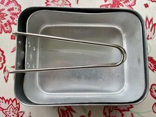 MESS TINS x 2 NESTING BILLIE CANS ALUMINIUM CAMPING  COOKING PANS ARMY CADET