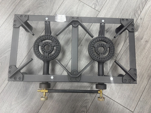 Double ring burner cast iron - cast,