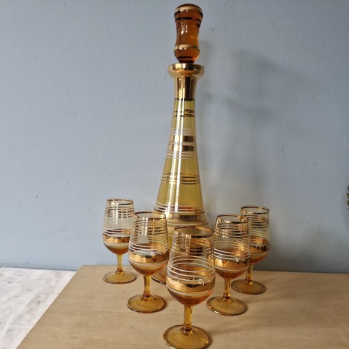 Bohemian czech amber glass - ,