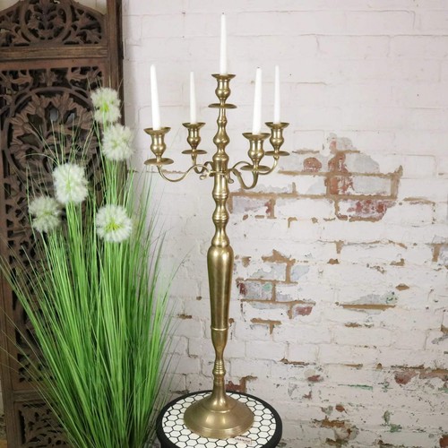 Vintage brass candelabra 100cm - vintage,
