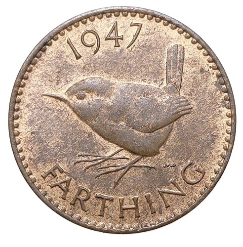 1947 farthing coin george - 1947,