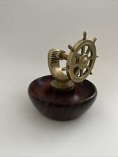 Vintage Wood Nutcracker Brass