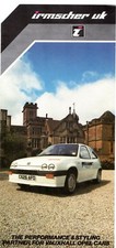 Vauxhall Opel Irmscher Body Styling Accessories 1986 UK Market Foldout Brochure 