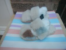 EMU AUSTRALIA SHEEPSKIN LADIES SIZE 3 CREAM/BIEGE SLIPPERS/SLIDERS NWT