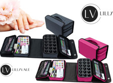 Nail Storage Bag Gel Polish Organizer Case Manicure Travel Kit Holder Pink Black