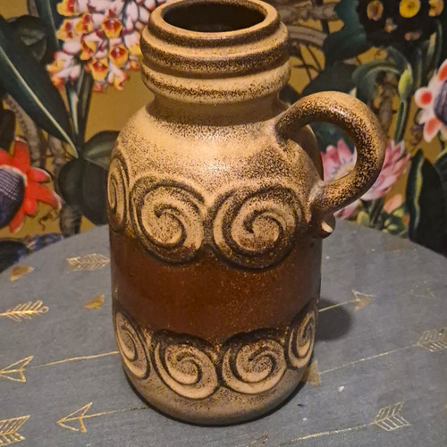 Ceramic jug brown beige - 0.5l,