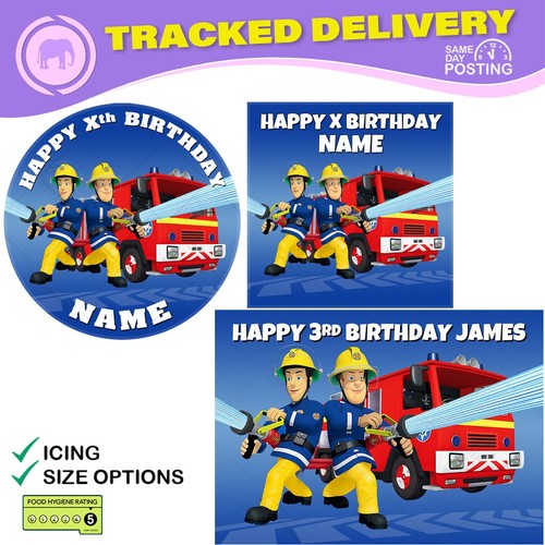 Fireman sam cake topper - fireman,