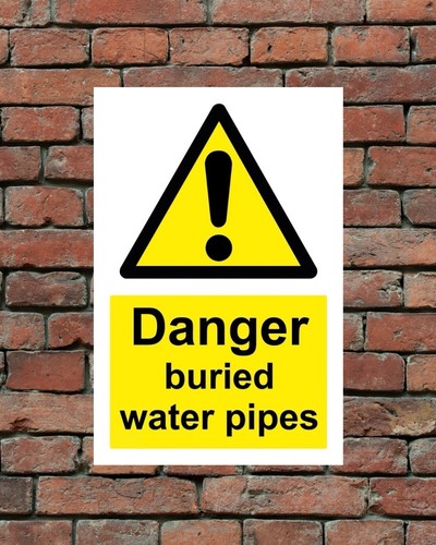 Danger buried water - buried,
