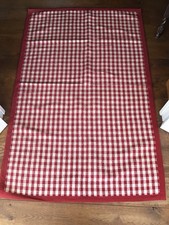 Laura Ashley large Red/White Check Rug New no tag 72”x48”(183cmx 120cm)